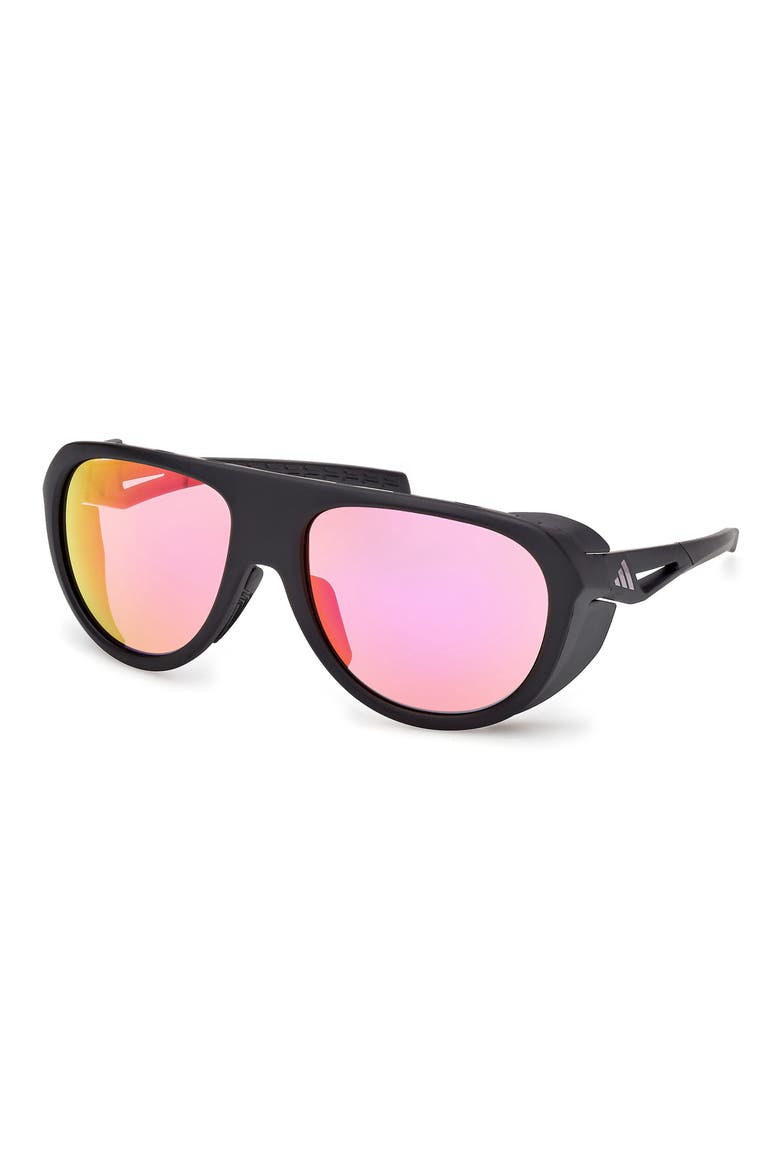 Pilot Sunglasses, Alternate, color, MATTE BLACK/ GRADIENT