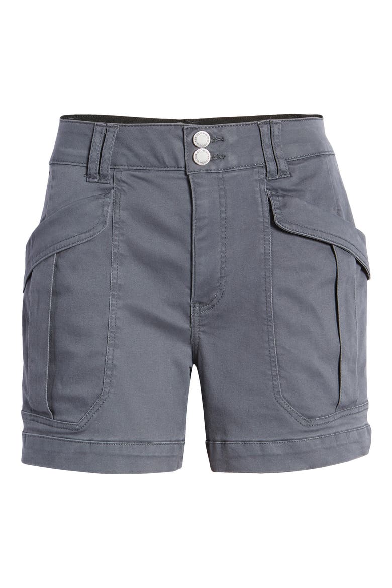 'Ab'Solution High Waist Cargo Shorts, Alternate, color, SHADOW