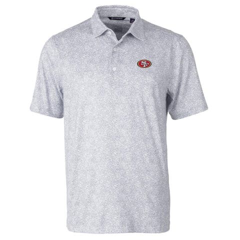 Men's Cutter & Buck Gray San Francisco 49ers Pike Constellation Print Stretch Polo