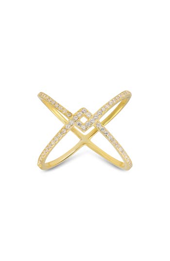 Queen Jewels Zigzag Cubic Zirconia Ring In Gold