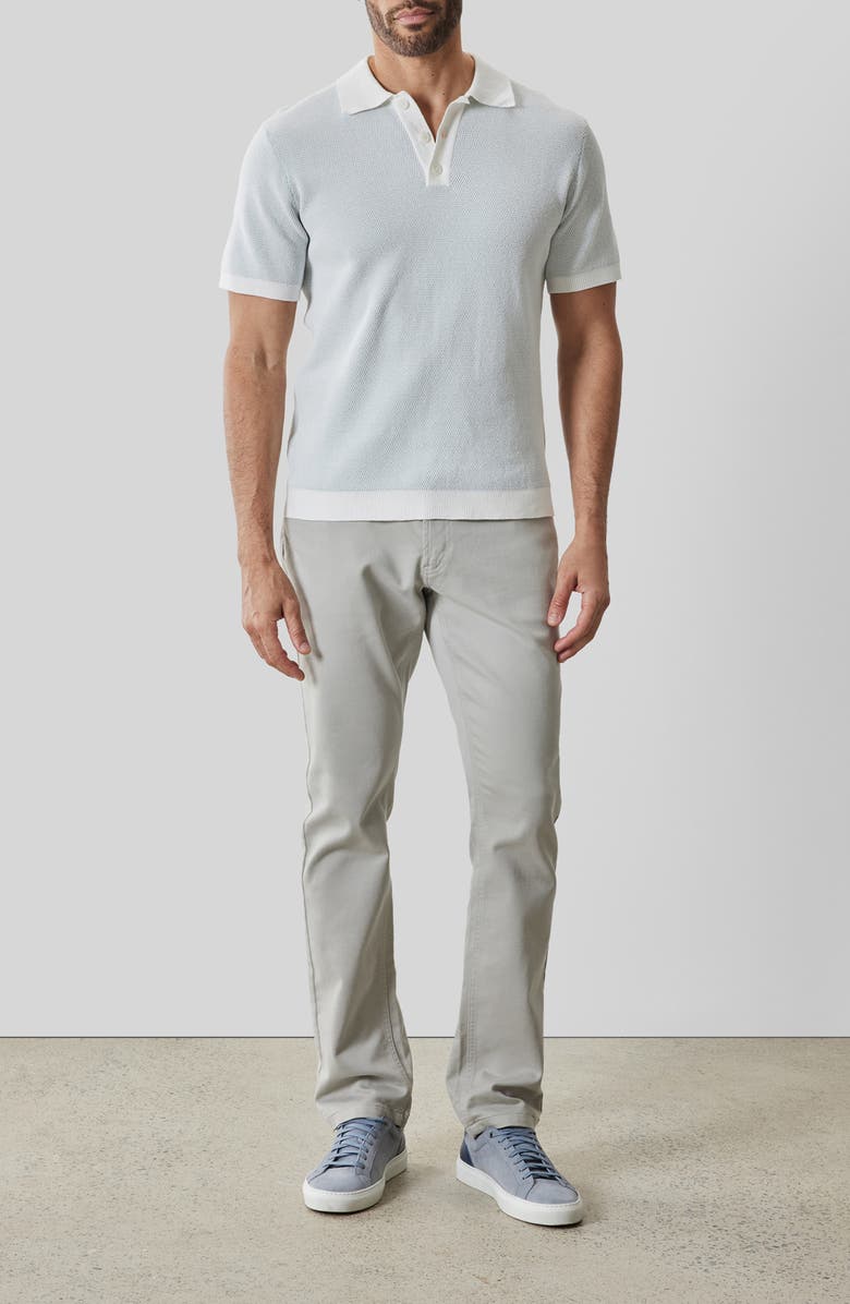 Robert Barakett Ronric Polo Sweater, Alternate, color, Dusty Teal