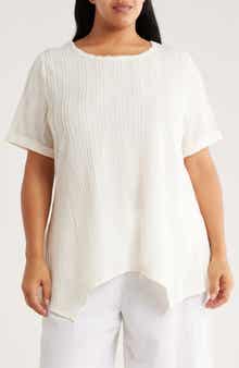 RUBY RD Short Sleeve Textured Knit Top
