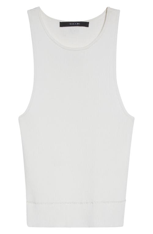 Toccin Avery Racerback Tank In White