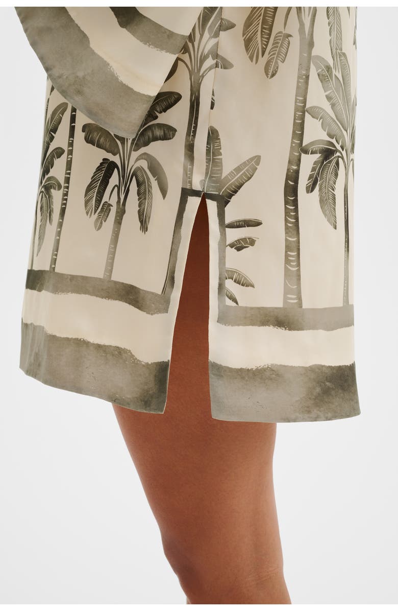 Malina Leonella V-Neck Tunic Mini Dress, Alternate, color, Palm