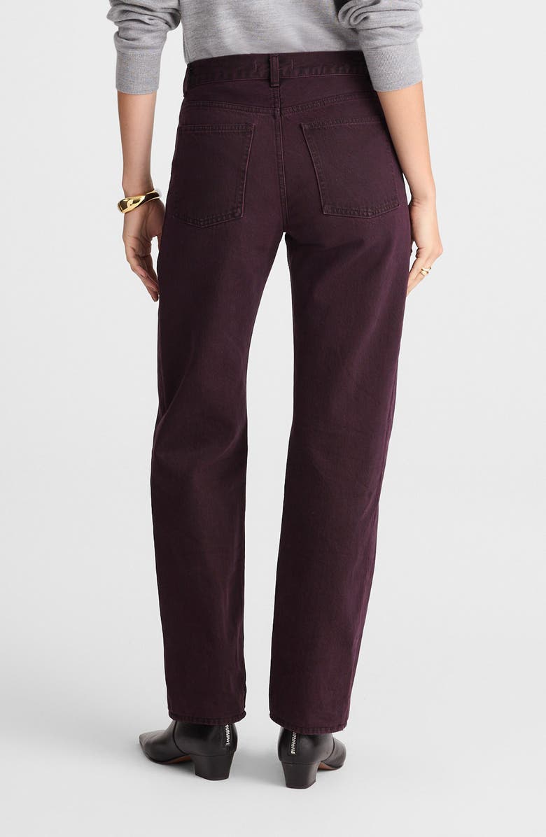 Madewell Pieced Barrel Leg Jeans, Alternate, color, Dark Burgundy