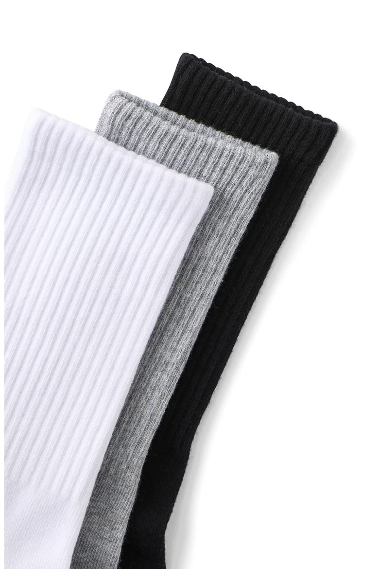 Men's 3 Pack Essential Crew Socks, Alternate, color, Grey Marle White Black