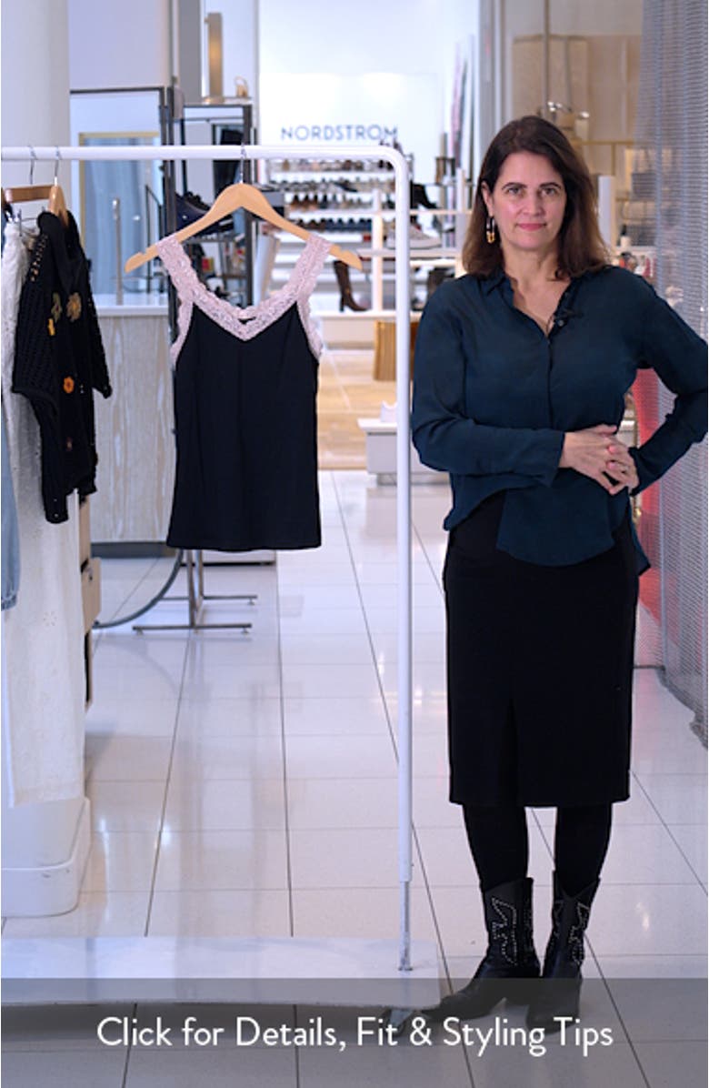 Iconic Lace Trim Camisole with Shelf Bra, sales video thumbnail