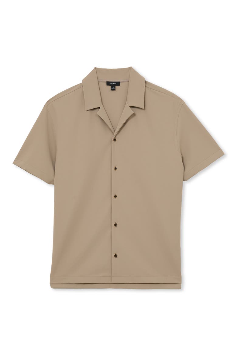 River Textured Camp Shirt, Alternate, color, STONE