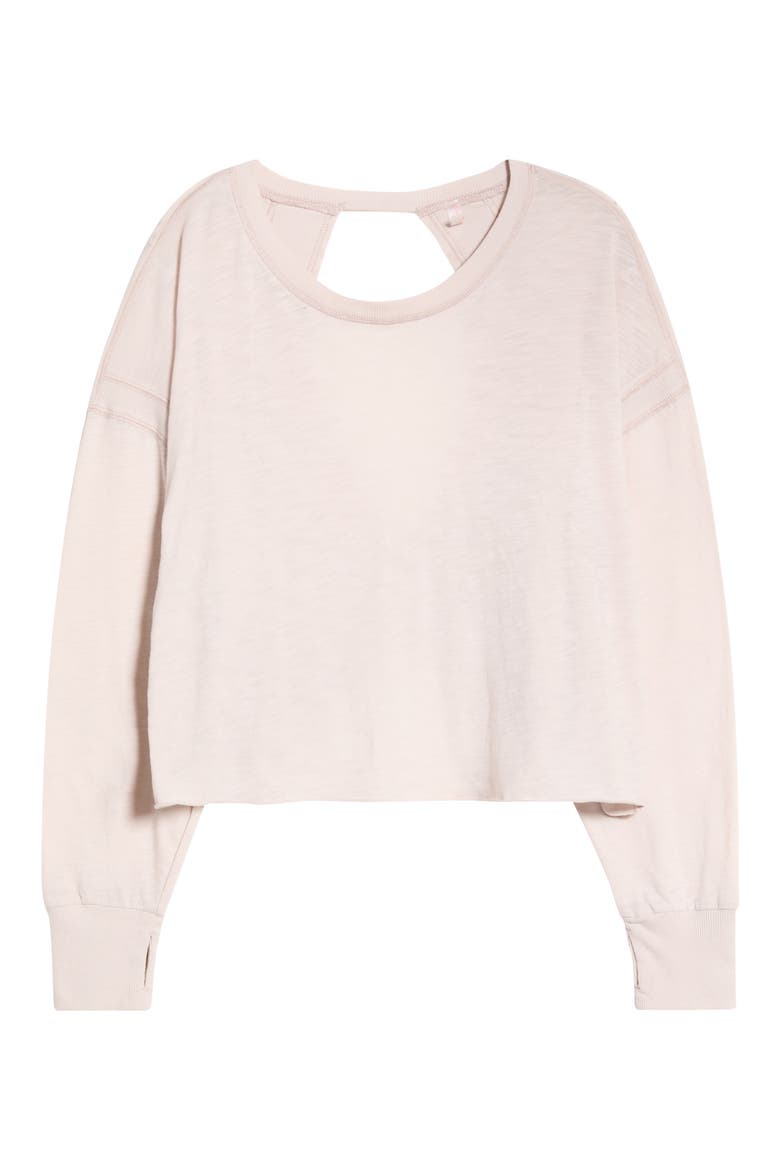 FP Movement My Time Layer Open Back Crop Top, Main, color, PEARL