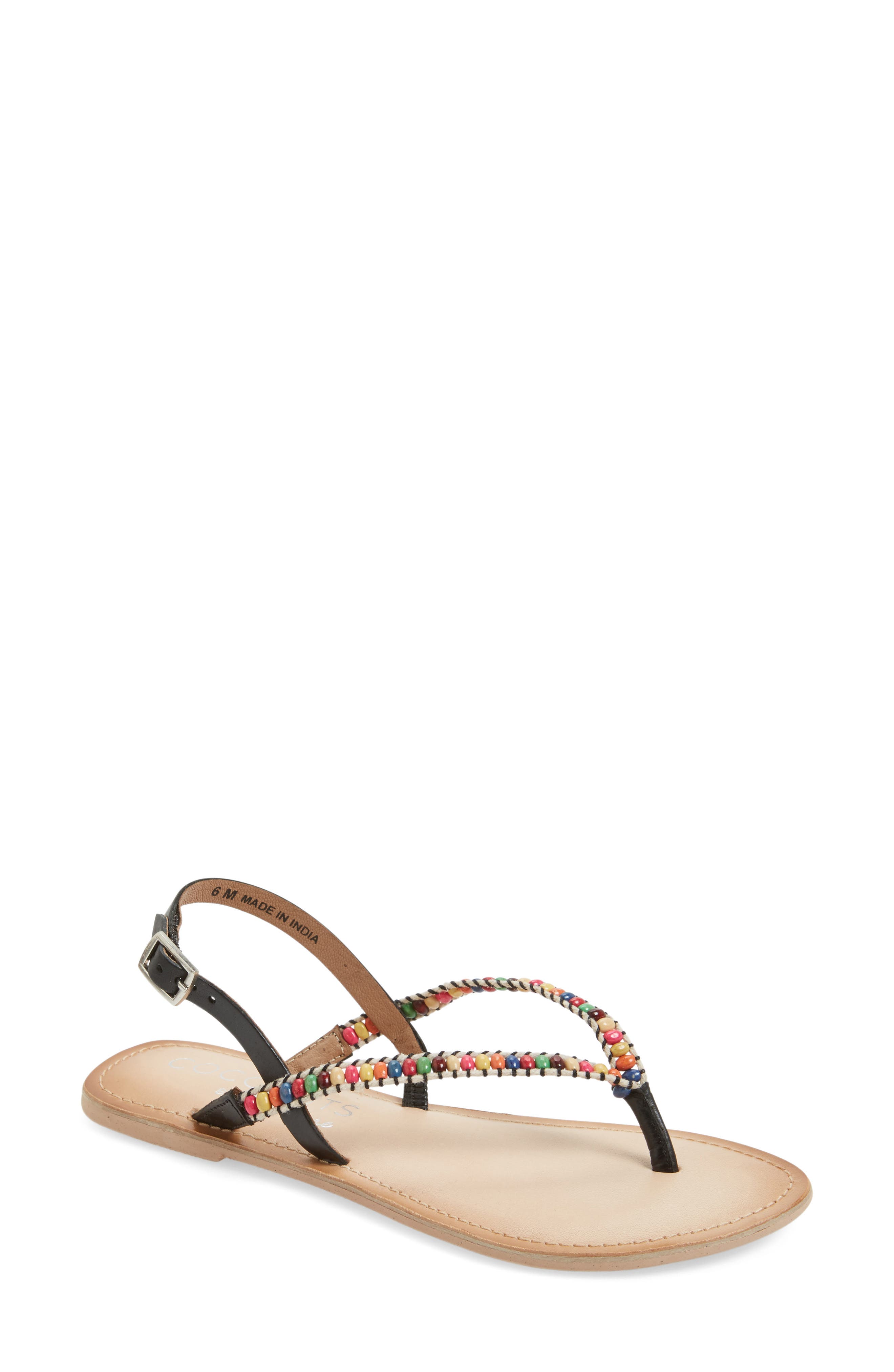 Matisse Coconuts by Matisse Celebration Beaded Sandal, Main, color, 