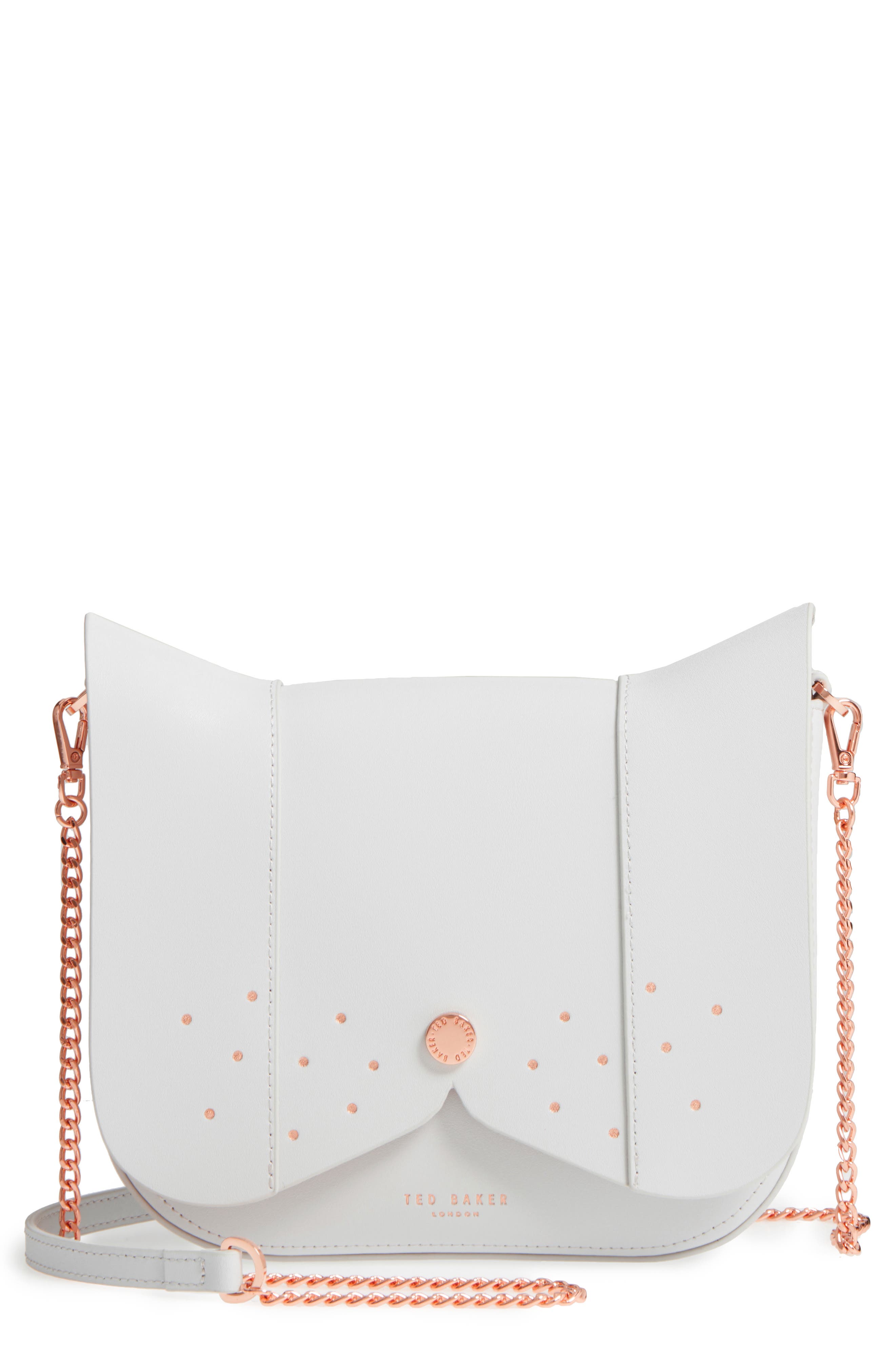 Ted Baker London Barkley Dog Leather Crossbody Bag, Main, color, 