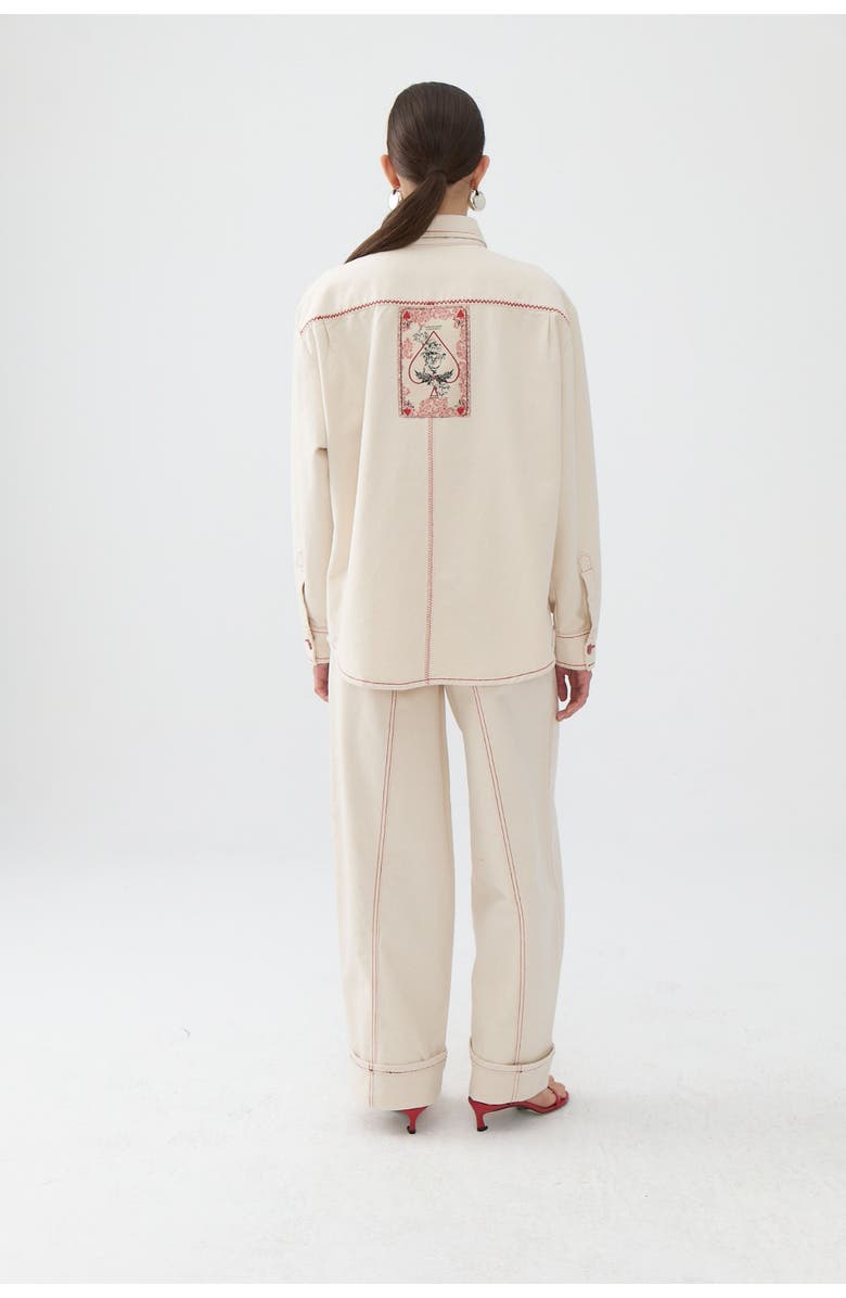 Nocturne Jeans with Contrast Color Embroidery, Alternate, color,