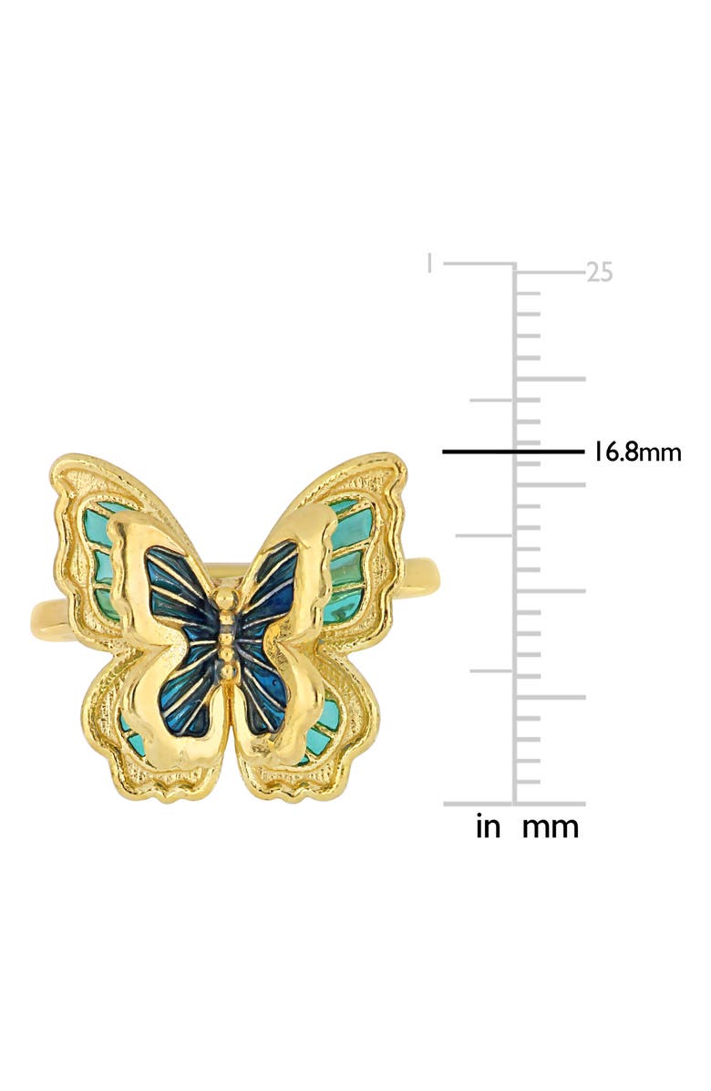 DELMAR Enamel Butterfly Ring, Alternate, color,