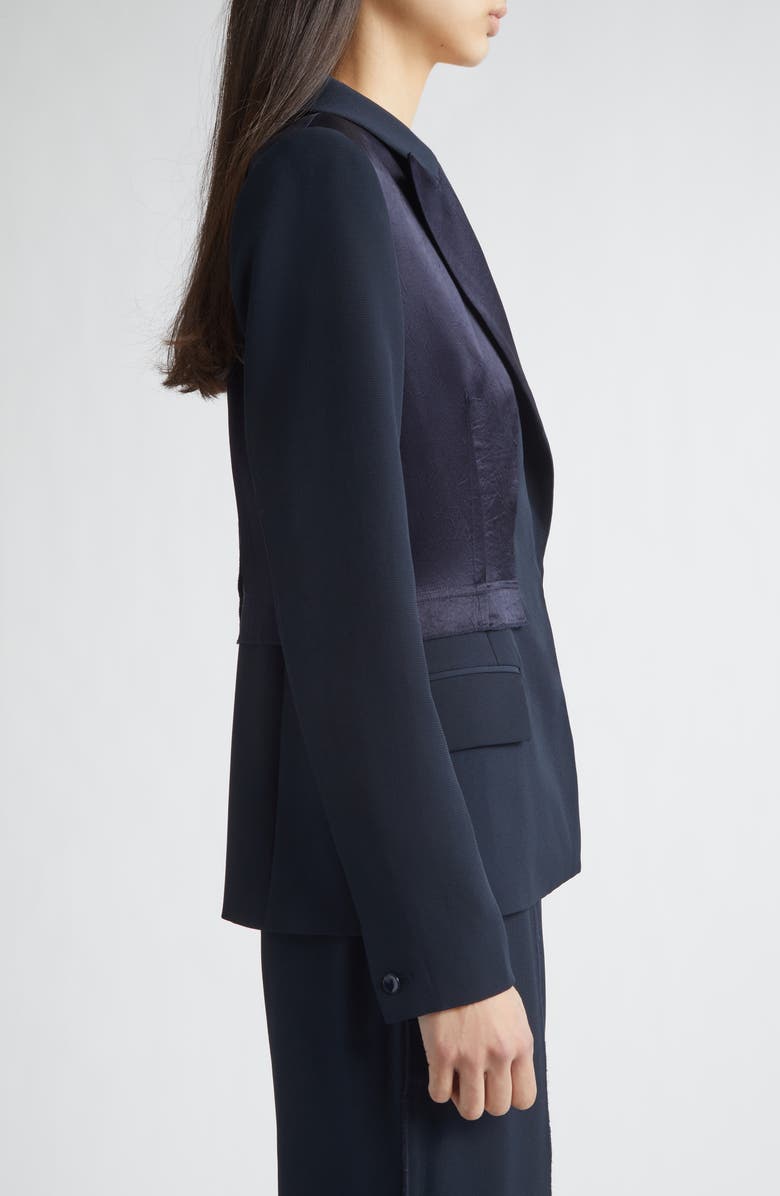 Jason Wu Collection Cady & Washed Twill Blazer, Alternate, color, Ultra Navy