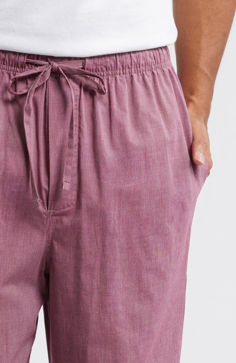 Nordstrom Men's Cotton Poplin Pajamas, Alternate, color, Burgundy Rhode