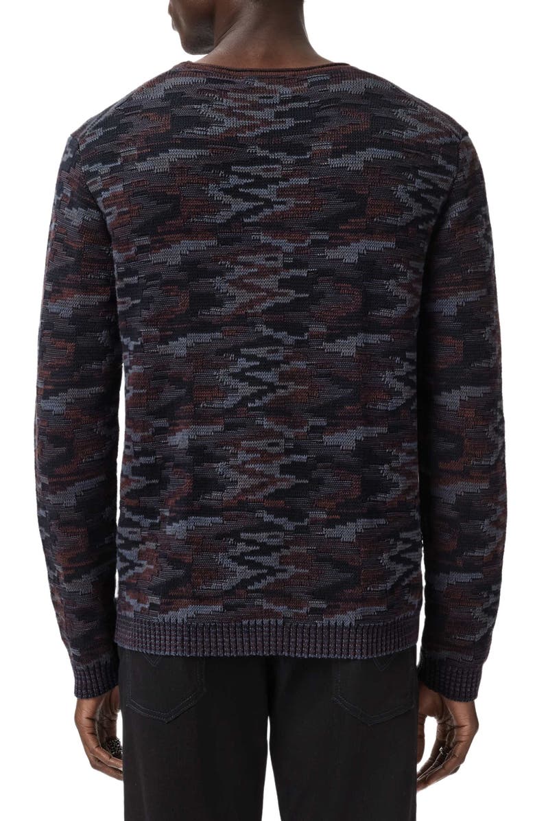 John Varvatos Caden Winter Pavement Organic Cotton Sweater, Alternate, color, Night Sky