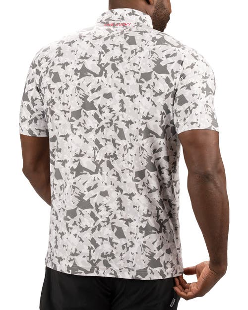 Black Clover Camo Mix Polo In White