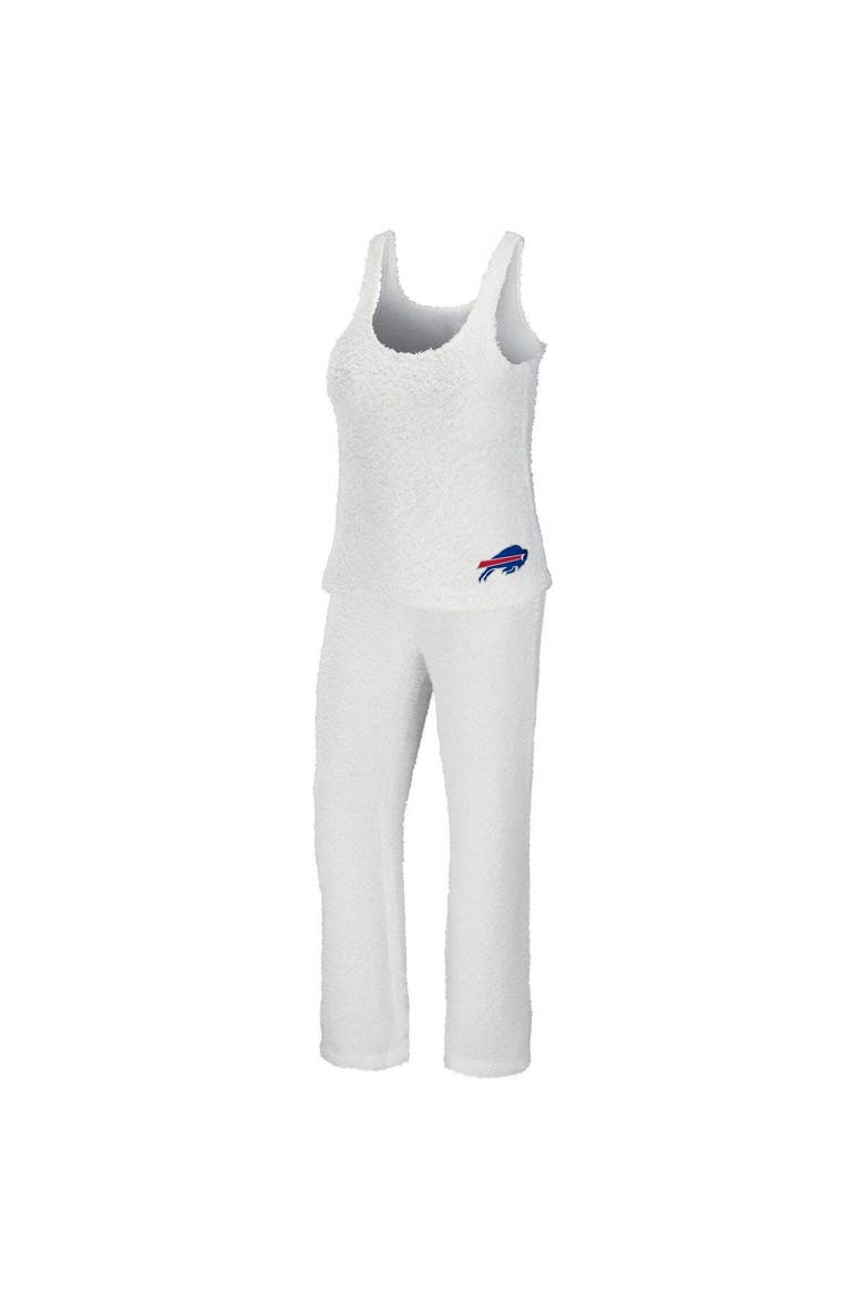Women's WEAR by Erin Andrews Cream Buffalo Bills Plus Size Cozy Scoop Neck Tank Top & Pants Set, Main, color, Cream