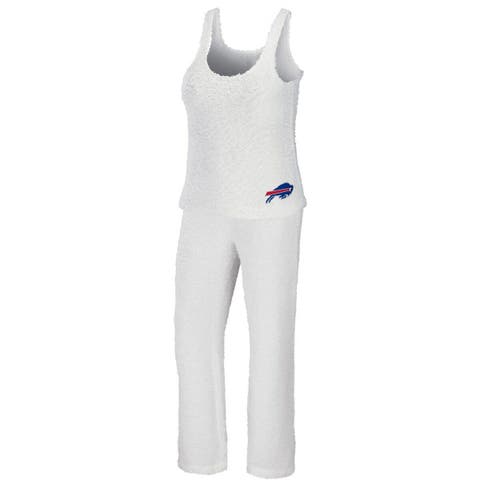 Women's WEAR by Erin Andrews Cream Buffalo Bills Plus Size Cozy Scoop Neck Tank Top & Pants Set