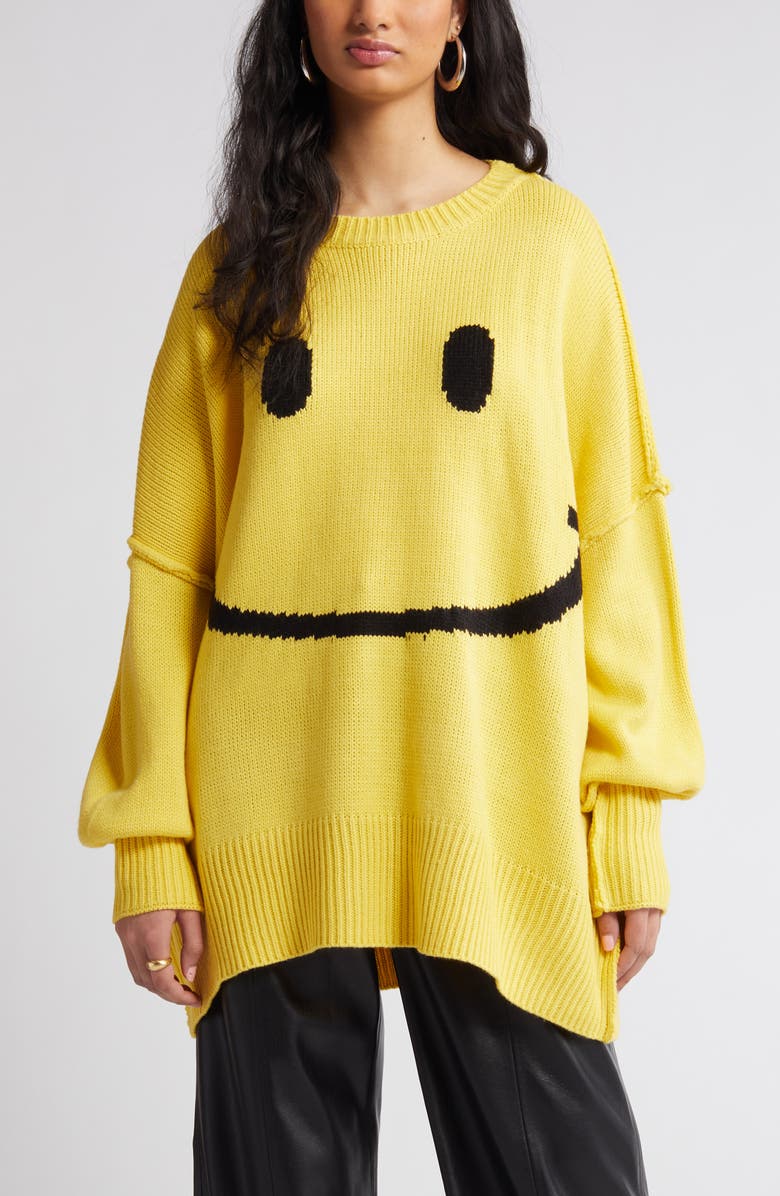 Dressed in Lala Smile Oversize Sweater, Alternate, color, 