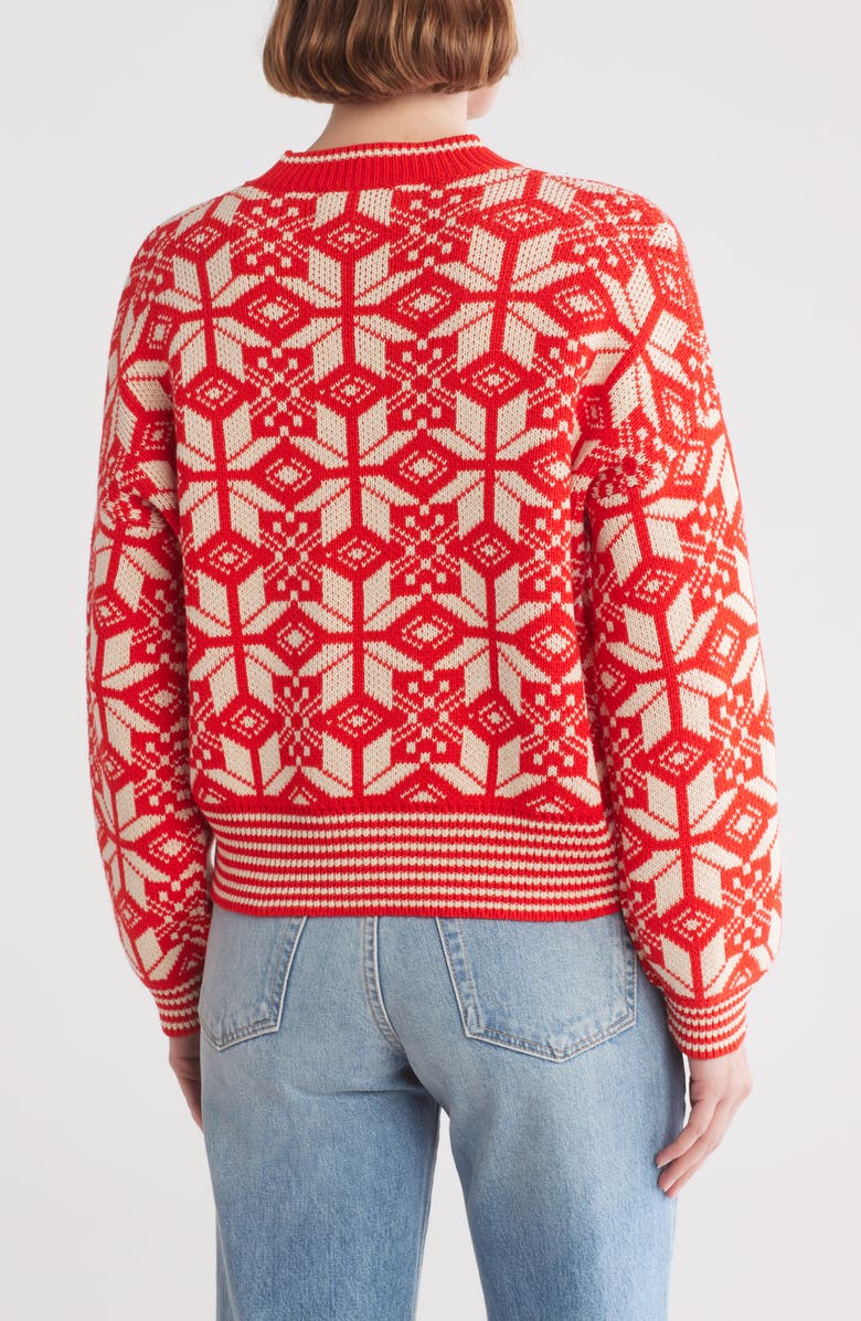 THE GREAT. The Snowflake Pullover Sweater, Alternate, color,