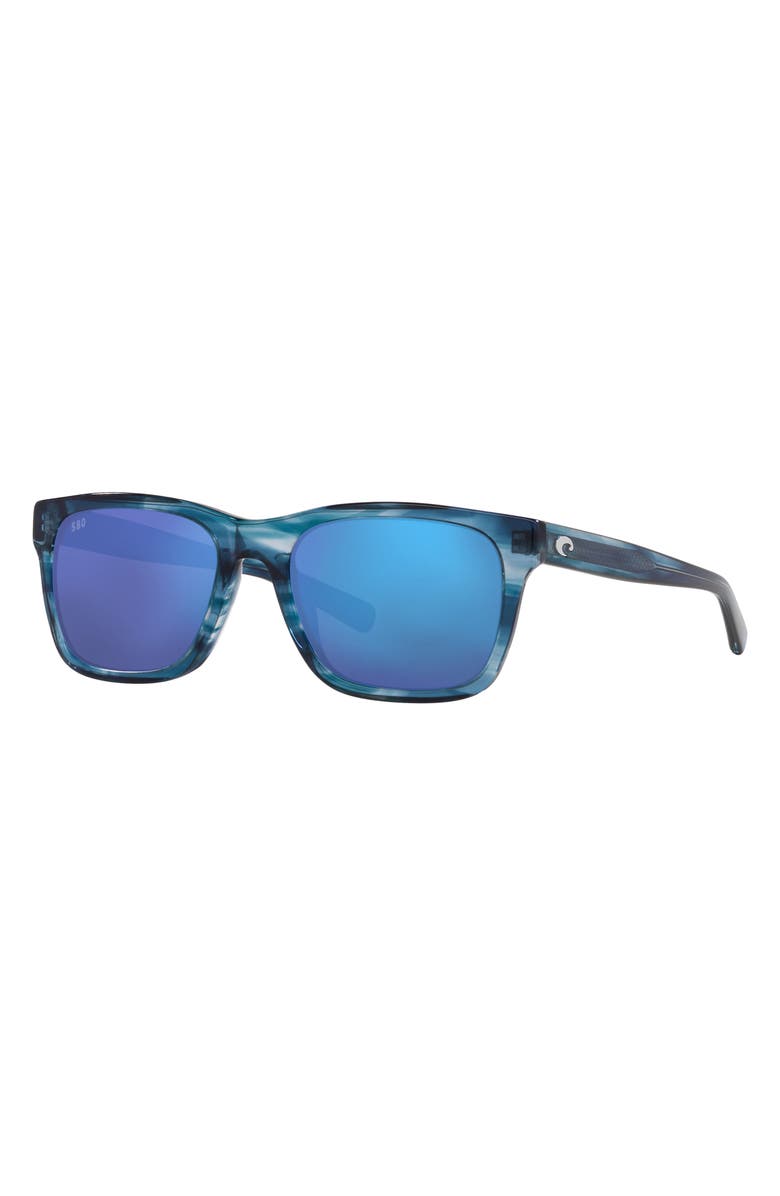 Costa Del Mar Tybee 55mm Mirrored Polarized Rectangle Sunglasses, Alternate, color,