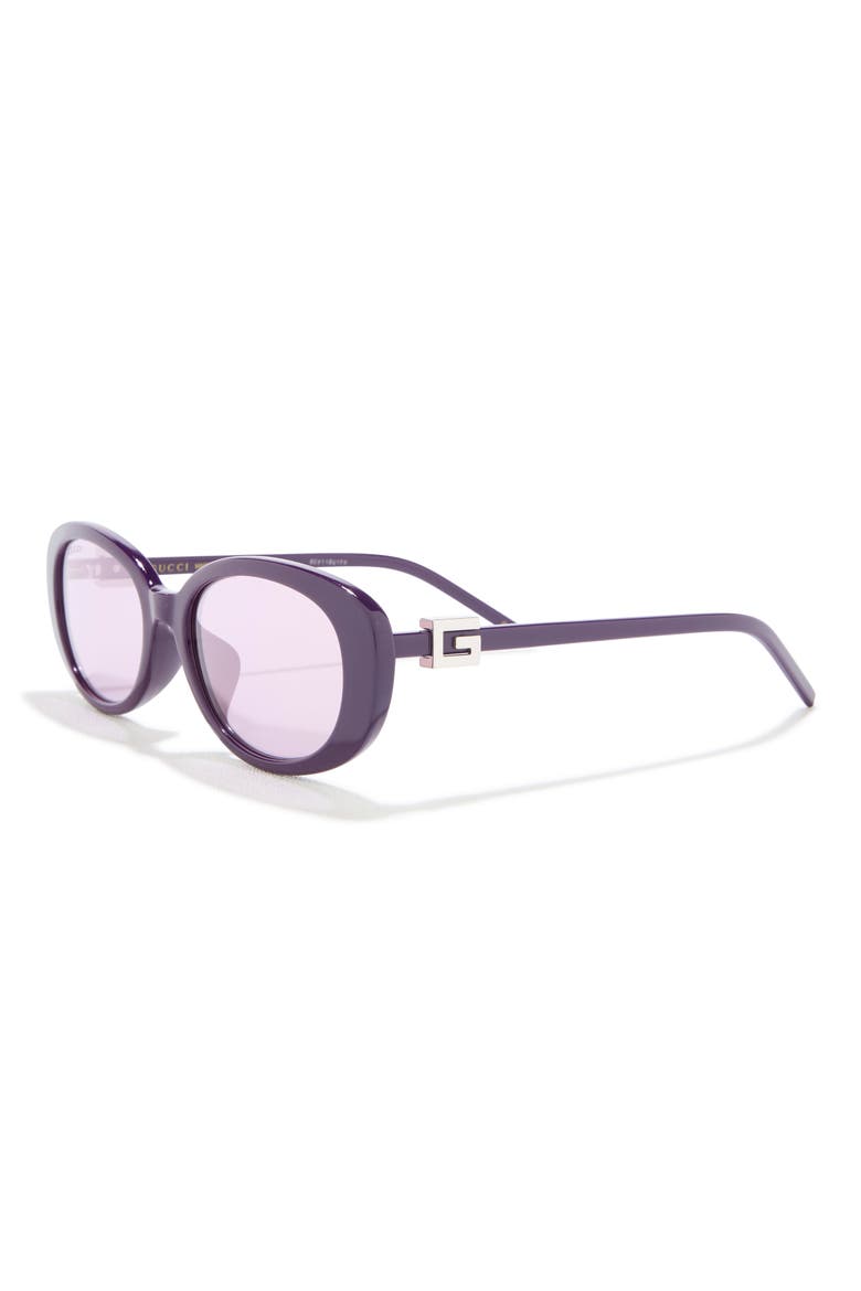 55mm Oval Sunglasses, Alternate, color, VIOLET VIOLET VIOLET