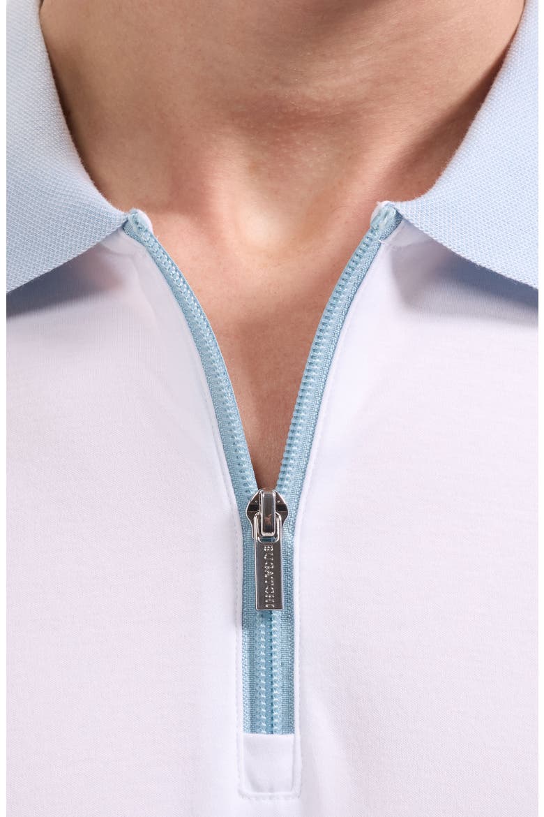 Quarter Zip Polo, Alternate, color, WHITE