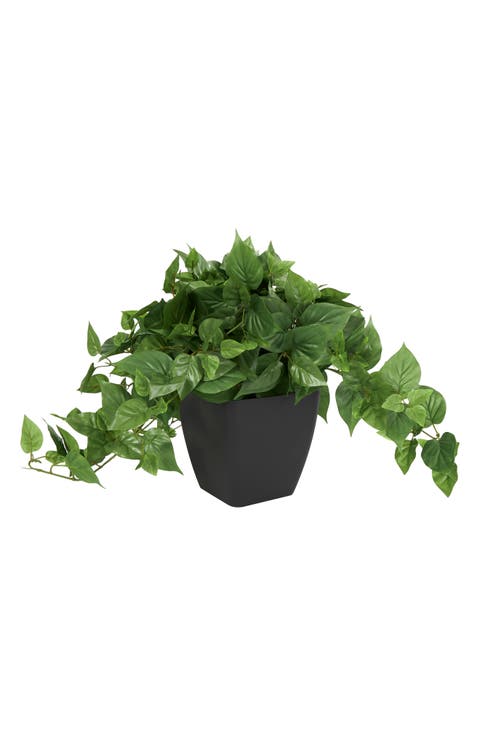 Green Faux Foliage Potted Artificial Plant