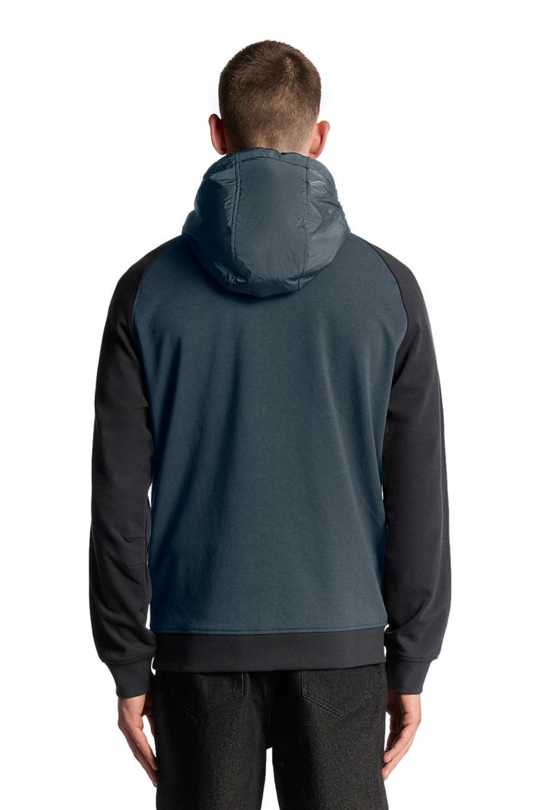 Half Raglan Hybrid Hoodie, Alternate, color, Dark Navy
