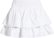 BP. Tiered Ruffle Cotton Miniskort