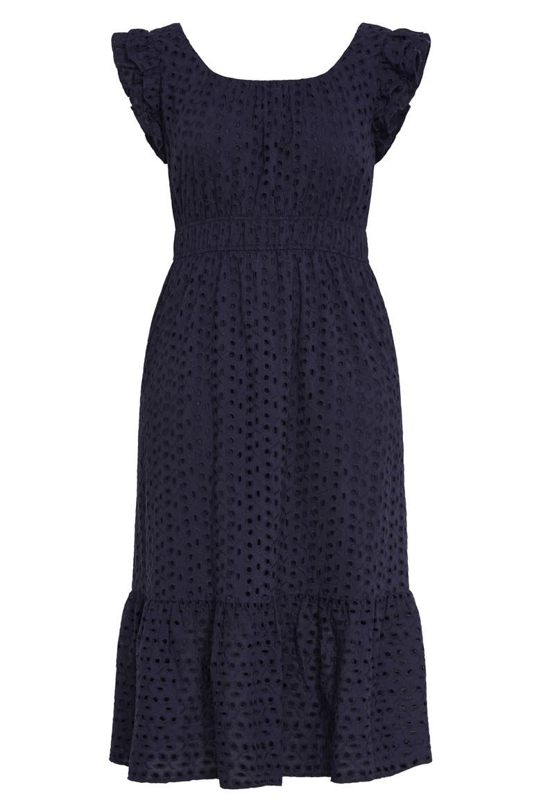 Sweet Broderie Anglaise Maxi Dress, Alternate, color, NAVY