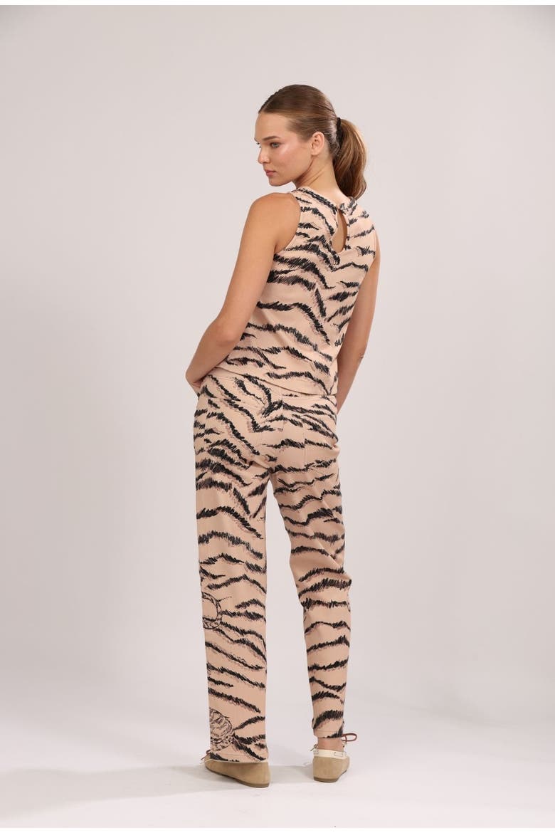 Pant Feline Denim, Alternate, color, Pink