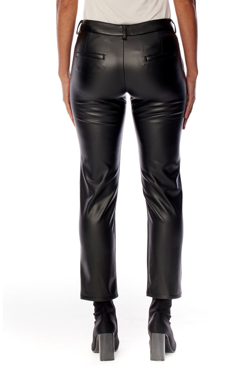 Franny Vegan Leather Trouser, Alternate, color, Black