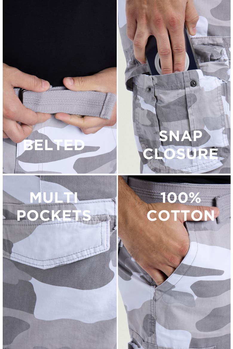 Cargo Shorts, Alternate, color, WHITE CAMO