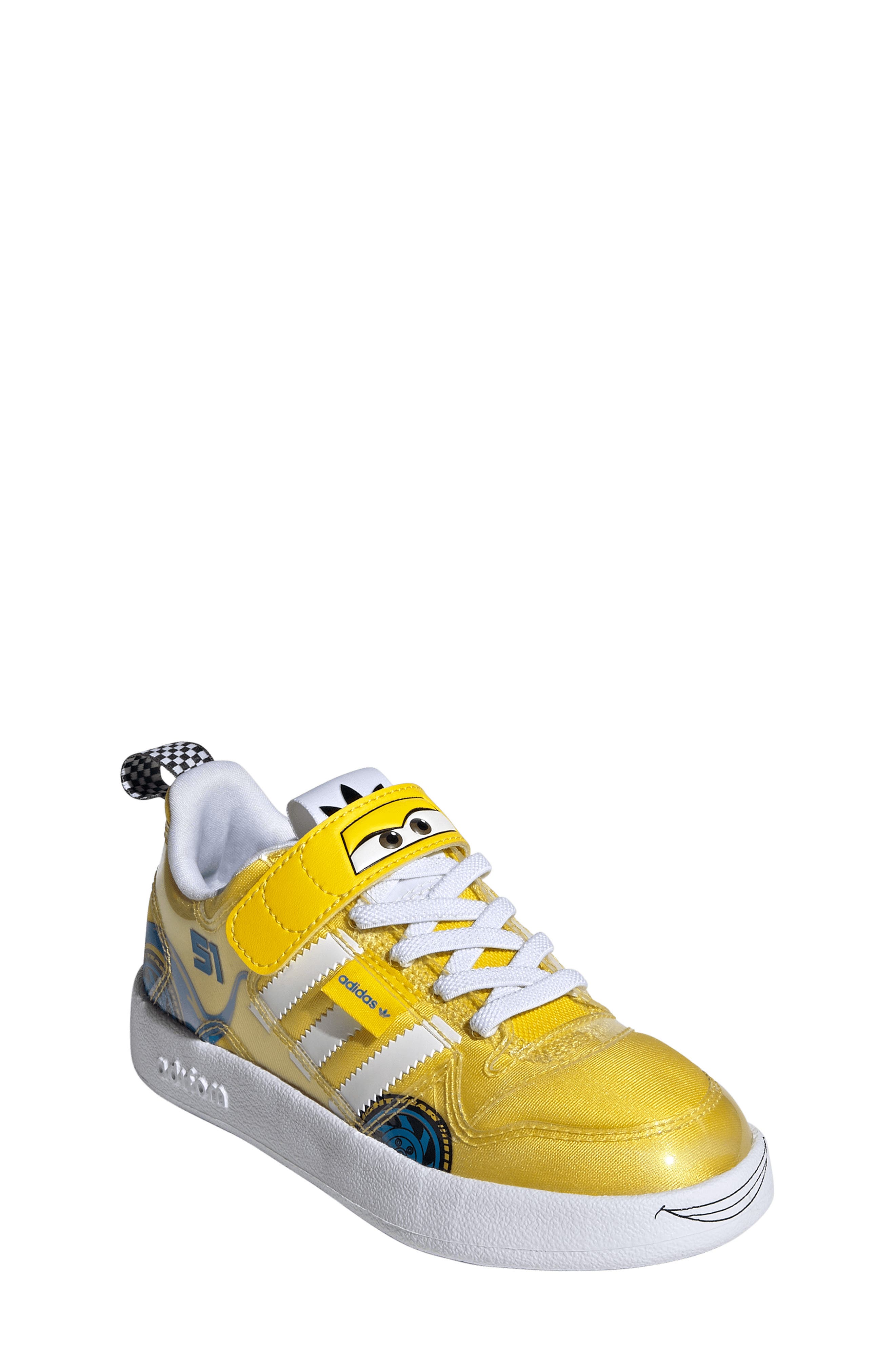 adidas x Pixar Kids' 'Cars 3' Adifom Forum 360 Sneaker, Alternate, color, Yellow