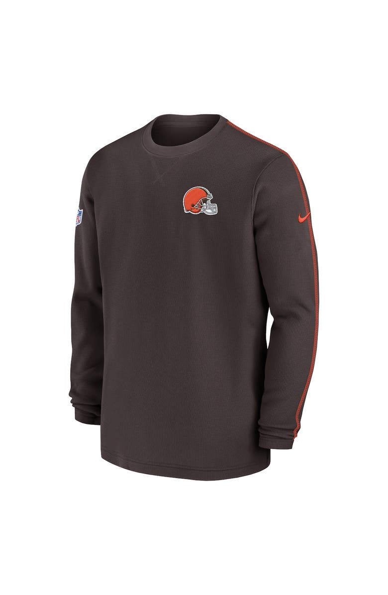 Nike Men's Nike Brown Cleveland Browns 2024 Sideline Coaches Long Sleeve Top, Alternate, color, Brown