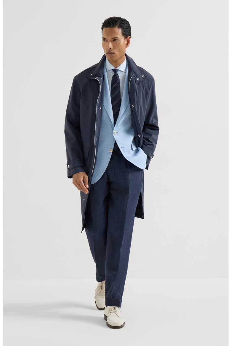 Chevron deconstructed blazer, Alternate, color, Azure