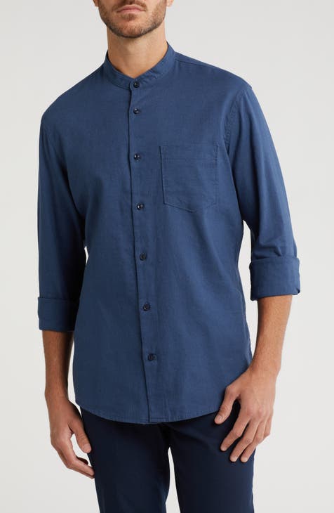 Linen & Cotton Button-Up Shirt