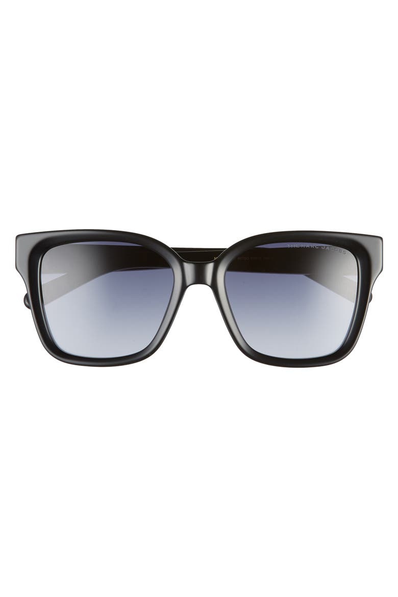 53mm Square Sunglasses, Alternate, color, BLACK/ DARK GREY