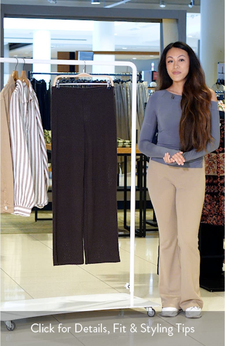 Nati Textured Straight Leg Pants, sales video thumbnail