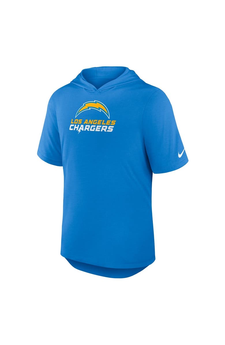 Nike Men's Nike Powder Blue Los Angeles Chargers Lockup Tri-Blend Hoodie T-Shirt, Alternate, color, Powder Blue