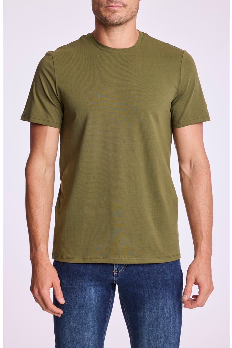 Lucas Crewneck T-Shirt, Main, color, GREEN