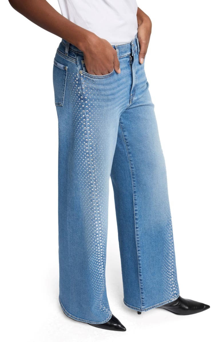 7 For All Mankind Twisted Seam Lotta High Waist Wide Leg Jeans, Alternate, color, Love Soul