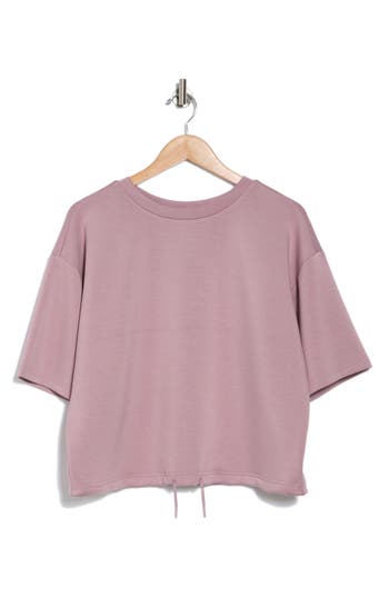 Z BY ZELLA Z BY ZELLA DRAWSTRING HEM SCUBA KNIT TOP 
