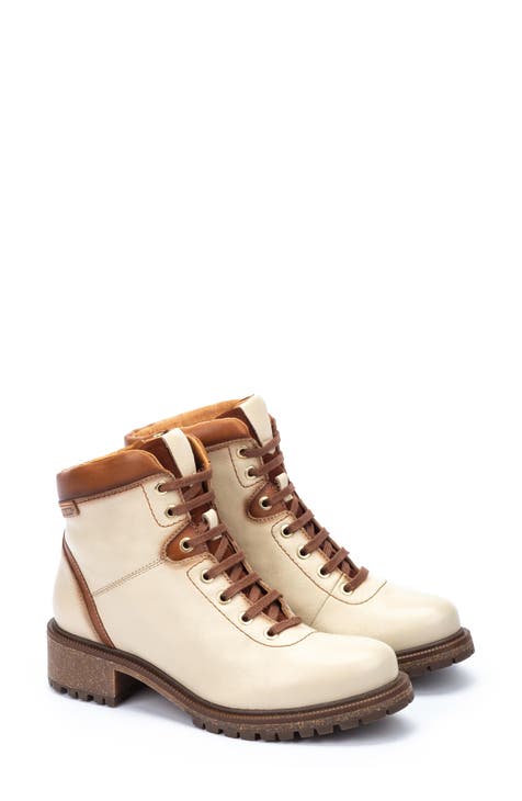 Ivory lace up boots best sale