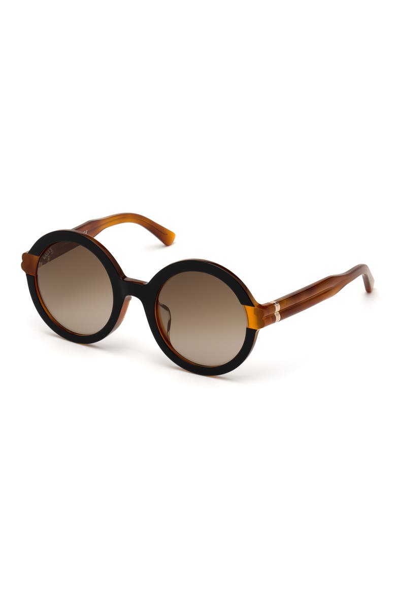 54mm Round Sunglasses, Main, color, BLACK/ OTHER / GRADIENT ROVIEX