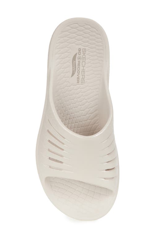 Skechers Go Recover Refresh Glam Up Slide Sandal In Natural