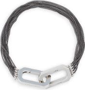 AllSaints Multi Chain Carabiner Bracelet
