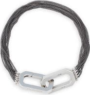 AllSaints Multi Chain Carabiner Bracelet